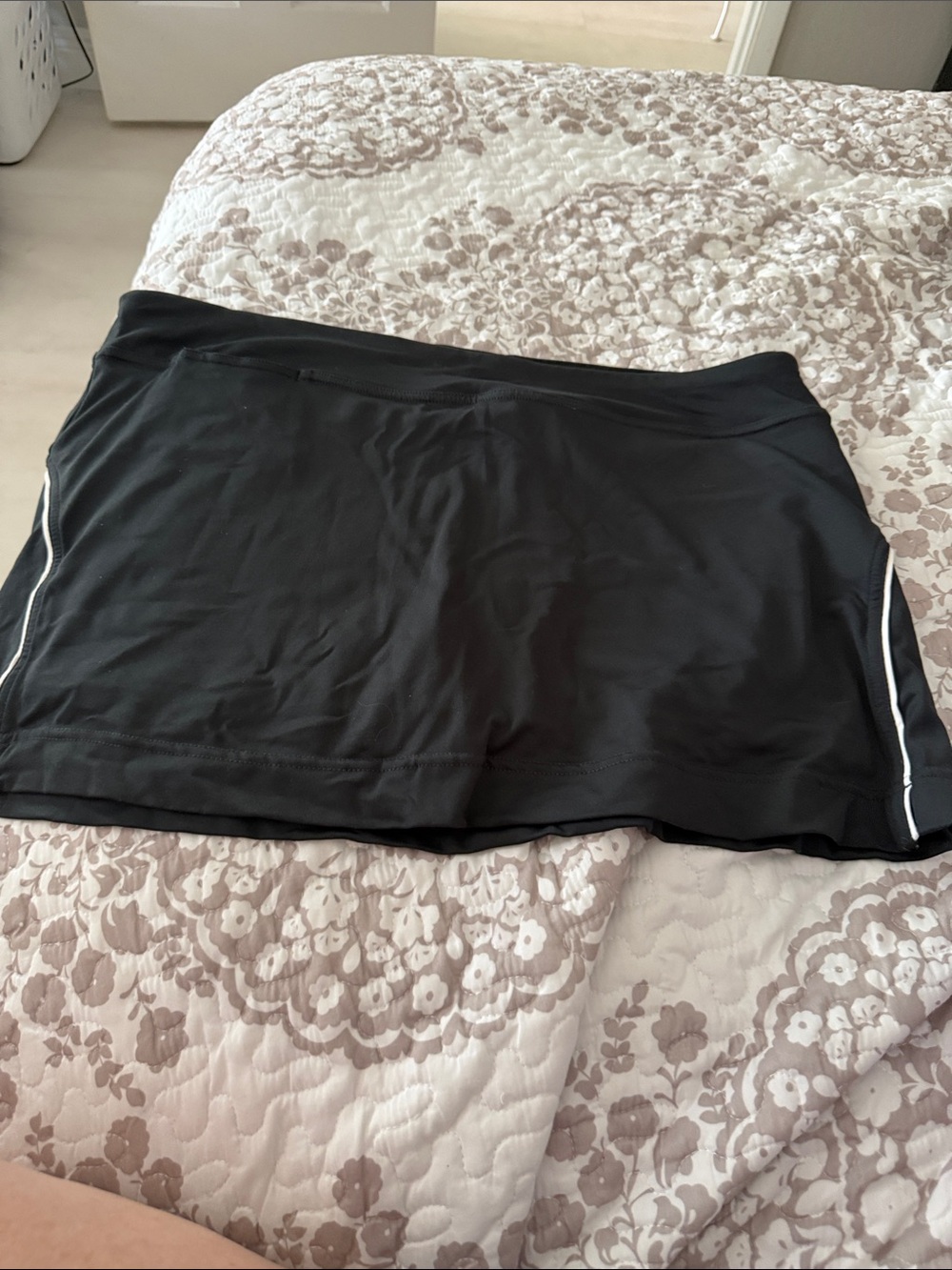 Champion Black Athletic Skort with White Side Piping